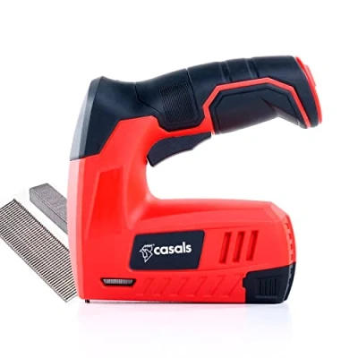 Afbeelding van Casals Draadloze elektrische nagelmachine 4 V 1300 mAh 2 in 1 40 slagen/min nietjes (type 53) nagels 47) afneembare tank ergonomische rubberen handgreep batterij