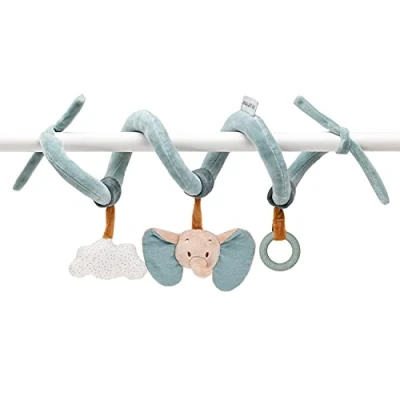 Afbeelding van Nattou Axel en Luna Boxspiraal Speel Spiraal Wagenspanner 27x17 cm Groen/Beige