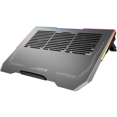 Afbeelding van CoolCold K42 Laptop Koeler 17 Inch 3 Ventilatoren Cooling Pad Alluminium RGB Verstelbaar Standaard Gaming