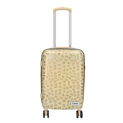 Afbeelding van Zebra Trends Animal Travel Cabin Trolley panther gold Harde Koffer