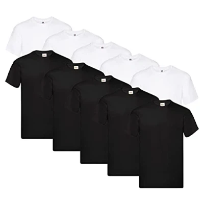 Afbeelding van Fruit of the Loom Set van 10 originele T shirts voor heren