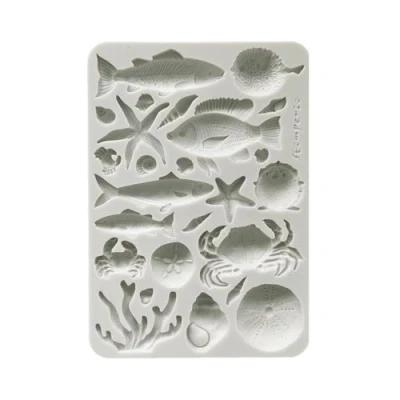 Afbeelding van Stamperia Silent Sea A5 Silicon Mould Shells and Fish (KACMA578)