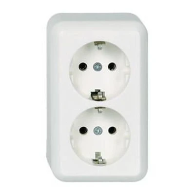 Afbeelding van Stopcontact Opbouw Randaarde 2V Polarwit Contura Schneider Electric 395404