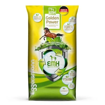 Afbeelding van Eggersmann EMH Golden Power Muesli Energie voor sportpaarden Voeding paarden zonder haver 15 kg