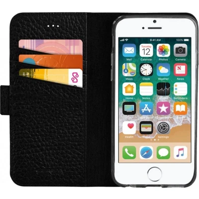 Afbeelding van Senza Exquisite Leather Wallet Apple iPhone 5/5S/SE Intense Black
