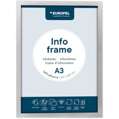 Afbeelding van Infokader Europel zelfklevend A3 zilver
