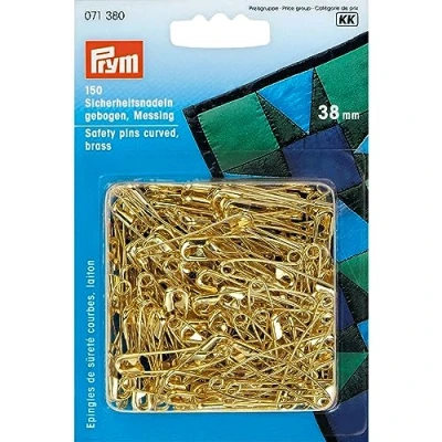 Afbeelding van Prym Gebogen Sret Pins No. 2 Messing Zilver 38 mm