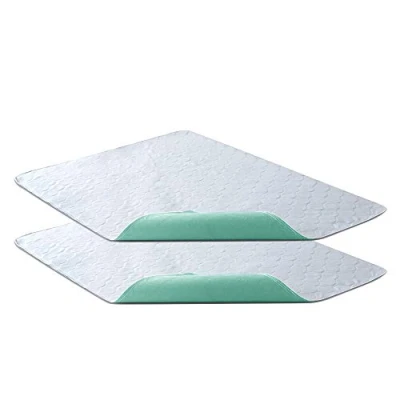 Afbeelding van Bedecor 2 x wasbaar, waterdicht, voor bed, incontinentie, antibacterieel, mijtdicht, baby&#039;s, kinderen en volwassenen, 70 90 cm, groen