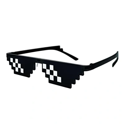 Afbeelding van Thug Life Zonnebrillen Pixelated Mozaïek Brillen Feestbrillen MLG Shades (12 pixels)