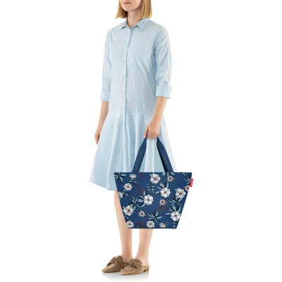 Afbeelding van Reisenthel Shopper M Handtas 15L Garden Blue Blauw