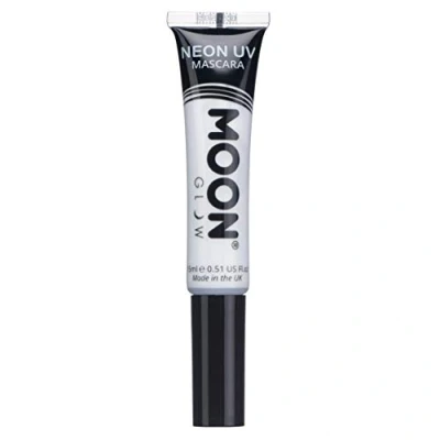 Afbeelding van Moon Glow UV neon mascara, heldere neonkleur, gloeit onder verlichting, neonmake up, wit, 15 ml (1 stuk)
