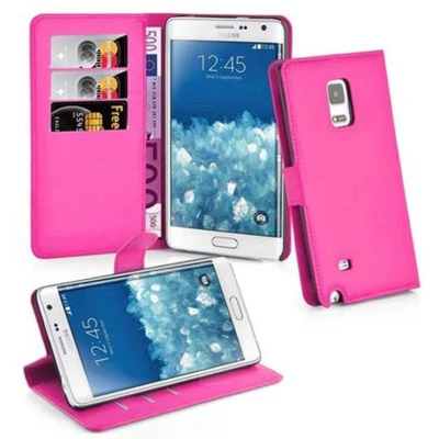 Afbeelding van Cadorabo Hoesje geschikt voor Samsung Galaxy NOTE EDGE in KERSEN ROZE Beschermhoes met magnetische sluiting, standfunctie en kaartvakje Book Case Cover Etui