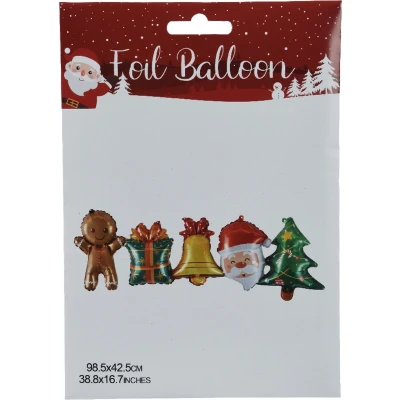 Afbeelding van Ballonnen Kerstfiguren Feestelijke decoratie 98,5x42,5 cm