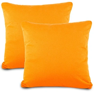 Afbeelding van Aqua Textil Classic Line kussenhoes, 2 stuks, ritssluiting, katoen, 80 x cm, oranje
