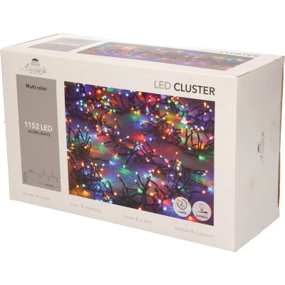 Afbeelding van Cluster lights 1152 lampjes 6,9m LED multi 4m aanloopsnoer CoenBakker Anna&#039;s Collection