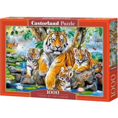 Afbeelding van Castorland puzzel Tigers by the Stream 1000 stukjes