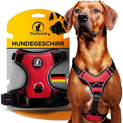 Afbeelding van hondenharnas voor kleine, middelgrote en grote honden [INCL. HALSCLIP] harnas hond veiligheidsharnas trekharnas