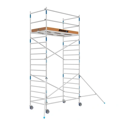 Afbeelding van Rolsteiger Alumexx Basic Schoren L190xB135cm 6.20m werkhoogte Houten platformen