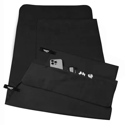 Afbeelding van Pameil Set van 2 microvezel handdoeken (fitnesshanddoek 120 x 50 cm + kleine handdoek 80 40 cm), reishanddoek, sneldrogend, microvezelhanddoeken, voor fitness