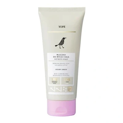 Afbeelding van YOPE Douchegel, voedend, hydraterend, pH neutraal, sheaboter, veganistisch, SLS vrij, 98% natuurlijke ingrediënten, romige barnsteen, 200 ml