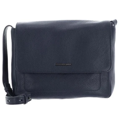 Afbeelding van MANDARINA DUCK Leren Schoudertas Mellow Leather Hunting Bag Dress Blue Donkerblauw