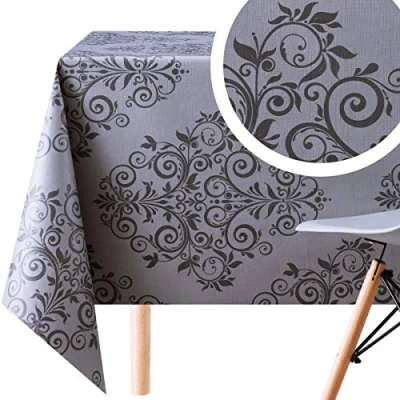 Afbeelding van KP HOME Oriental Damask Rechthoekig PVC Vinyl Olie Doek Tafelkleed
