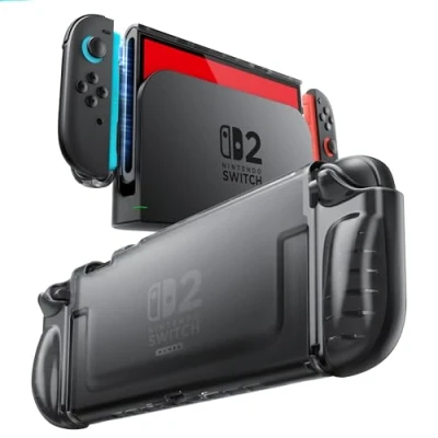 Afbeelding van Mumba beschermhoes voor Nintendo Switch 2 (2025), transparante bescherming [Joy Con design met snelverwijdering] TPU handgreep, NS compatibel de nieuwe console