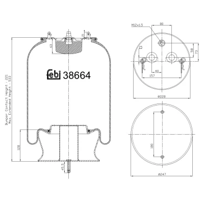 Afbeelding van Febi Bilstein Veerbalg 38664