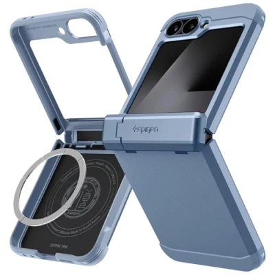 Afbeelding van Spigen Tough Armor Pro MagFit beschermhoes compatibel met Samsung Galaxy Z Flip 7 FE Sierra blauw