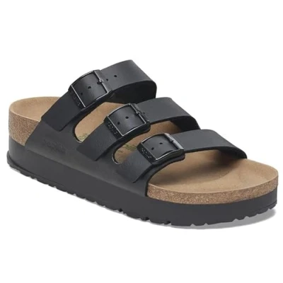 Afbeelding van Papillio 1029737 Florida III Pap Flex Platform Black damessandalen met Triple Fibia, zwart., 39 EU