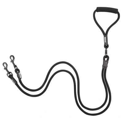 Afbeelding van Rebelpetz Duo Looplijn Hondenriem 0.2x 1 x 140 cm Zwart Large