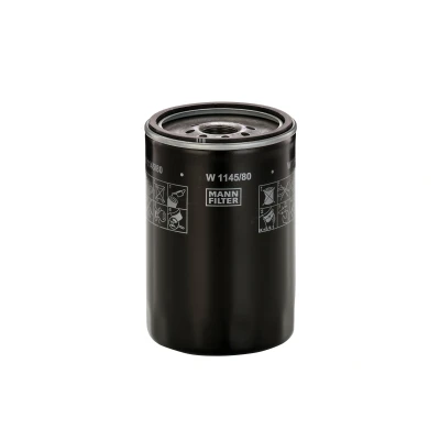 Afbeelding van MANN FILTER W 1145/80 Oliefilter 1 12 UNF 2B Met een terugloopbeveiligingskleppen Opschroeffilter