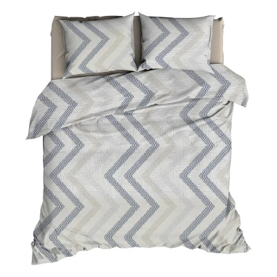 Afbeelding van Satin d&#039;Or Ziggo Dekbedovertrek Lits jumeaux 240x200/220 cm Grijs/Blauw