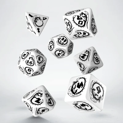 Afbeelding van Polydice Set Q Workshop Dragons White Black