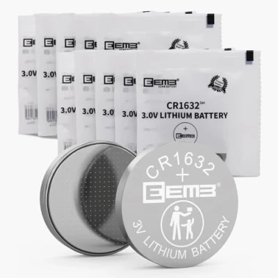 Afbeelding van EEMB CR1632 Lithium knoopcelbatterijen 3 V ECR1632, DL1632 voor horloge, rekenmachine, auto afstandsbediening, speelgoed en andere slimme apparaten, 10 stuks