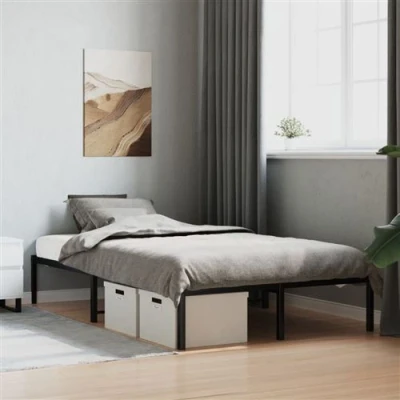 Afbeelding van vidaXL Bedframe metaal zwart 120x190 cm