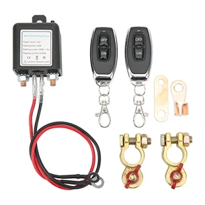 Afbeelding van Luqeeg DC12 V schakelaar voor het loskoppelen van de accu, auto on off kill met afstandsbediening auto, boot, marine, vrachtwagen, hoofdbatterij 2 accuklemmen (#2)