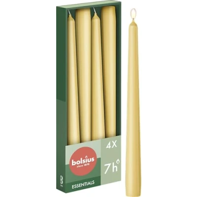 Afbeelding van Bolsius Gotische Kaarsen 4 Stuks Oat Beige