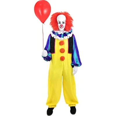 Afbeelding van FUNIDELIA Pennywise Kostuum IT Clown voor Mannen Maat: S Geel