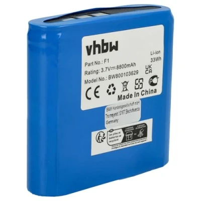 Afbeelding van vhbw Batterij compatibel met Pure Evoke D4, D4 Domino, D6, F4, H4, H4 Prestige, H6, H6 Mio digitale radio (8800 mAh, 3,7 V, Li Ion)