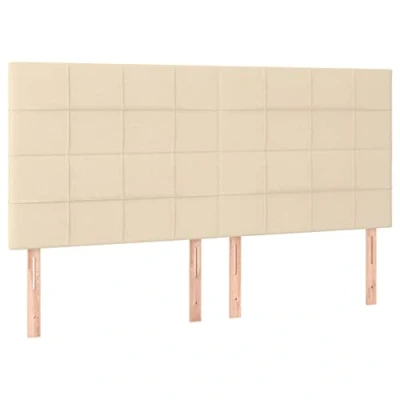 Image de vidaXL Têtes de lit 4 pcs Crème 80x5x78/88 cm Tissu