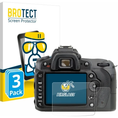 Afbeelding van BROTECT Screenprotector voor Nikon D90 Folie Beschermfolie Beschermglas transparant (3 Stuks)