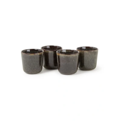 Afbeelding van Serax Surface Mok 30 Cl Set Van 4 Donkerbruin