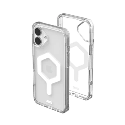Image de UAG Plyo Series Coque de protection pour téléphone portable compatibilité avec MagSafe plaque arrière PC, cadre en polyuréthane thermoplastique (TPU) blanc glacé Apple iPhone 16 Plus