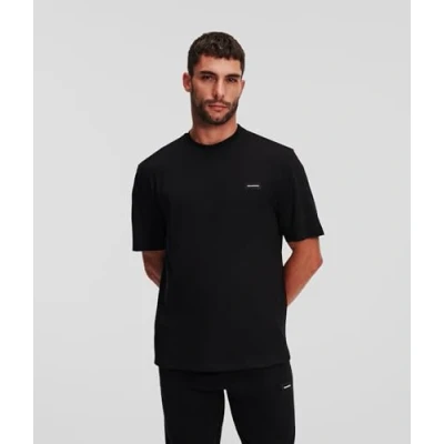 Afbeelding van KARL Lagerfeld Essential LOGO Tshirt basic, Heren, Maat: Large, Black