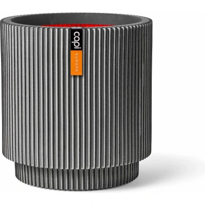 Afbeelding van Vaas cylinder groove nl antraciet I Capi Europe