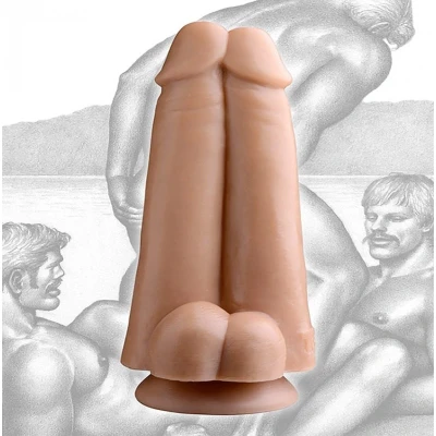 Afbeelding van Dubbele Dildo op Zuignap Dual Dicks Skin
