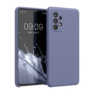 Afbeelding van kwmobile telefoonhoesje geschikt voor Samsung Galaxy A52 / 5G A52s Hoesje met siliconen coating Smartphone case in lavendelgrijs