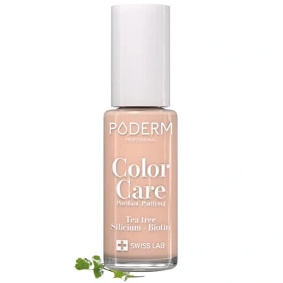 Image de Ongles ABÎMÉS Vernis Couleur Nude Beige TEA TREE Prévention &amp; Traitement des Jaunes/Abîmés SOIGNE COLORE Soin professionnel pied/main Facile/rapide Swiss Made