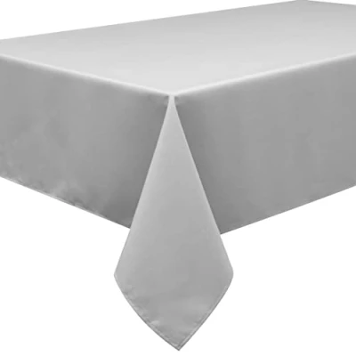 Afbeelding van Vierkant tafelkleed textiel 180 x cm, kleur naar keuze lichtgrijs